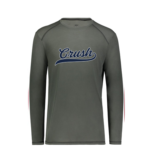 [6845.98D.S-LOGO2] Men's SoftTouch Long Sleeve (Adult S, Gray, Logo 2)