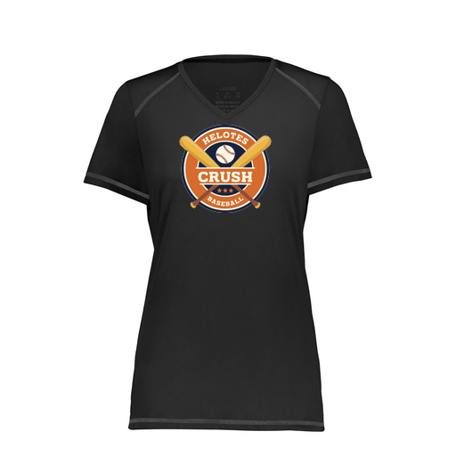[6844.080.XS-LOGO1] Women's SoftTouch Short Sleeve (Female Adult XS, Black, Logo 1)