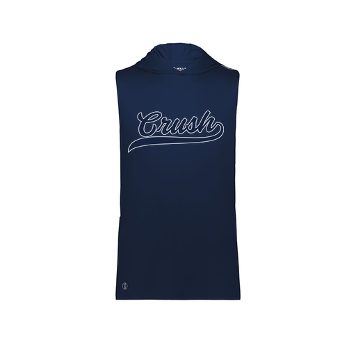[222590.065.XS-LOGO2] Men's CoolDry Sleeveless Hoodie (Adult XS, Navy, Logo 2)