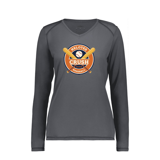 [6847.98D.XS-LOGO1] Women's SoftTouch Long Sleeve (Female Adult XS, Gray, Logo 1)