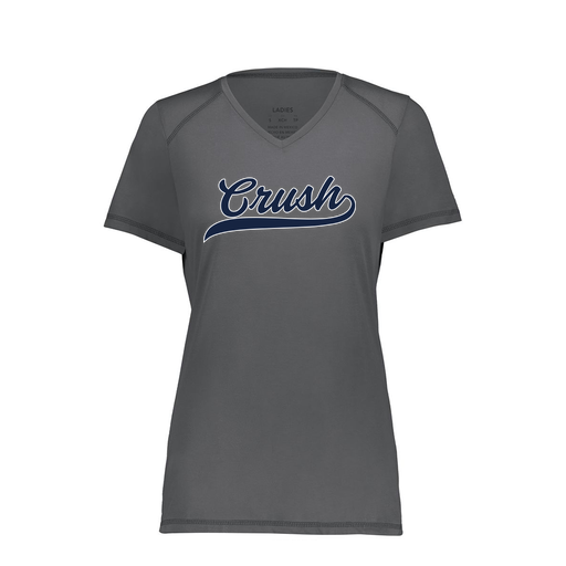 [6844.98D.XS-LOGO2] Women's SoftTouch Short Sleeve (Female Adult XS, Gray, Logo 2)