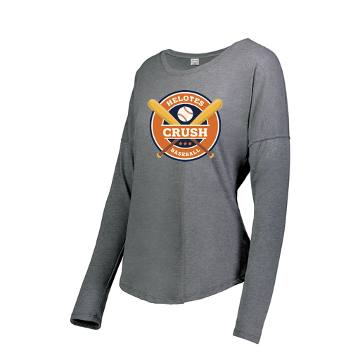 [FTLCUBGY-FAS-LOGO1] Decker Women's Tri-Blend T-Shirt - Long Sleeve (Female Adult S, Gray, Logo 1)
